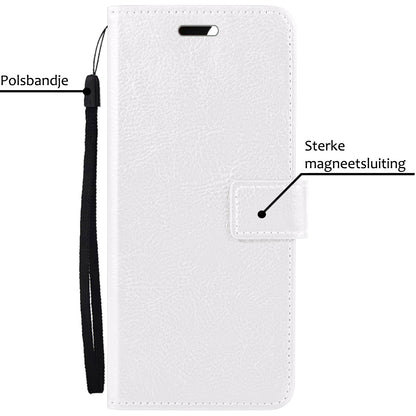 iPhone 15 Pro Max Hoesje Book Case Kunstleer - Wit