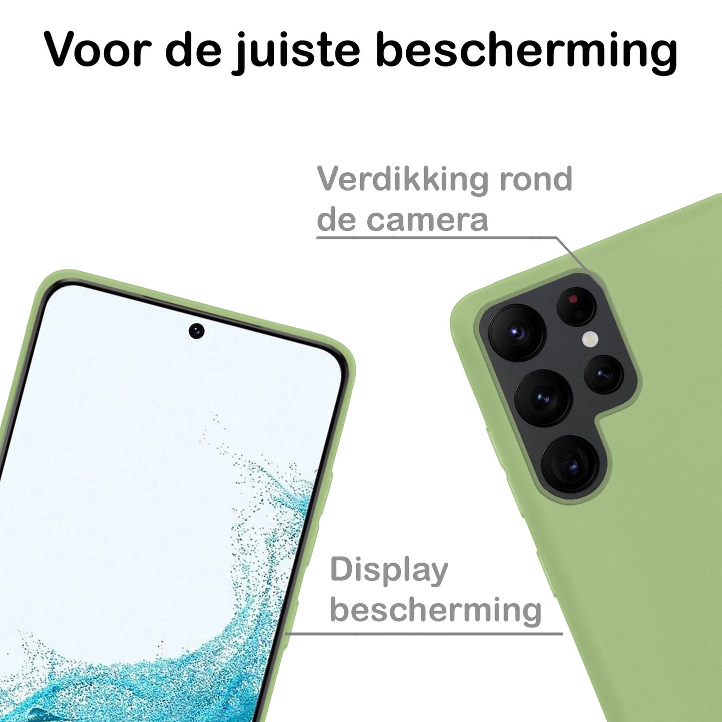 Samsung S22 Ultra Hoesje Siliconen - Groen