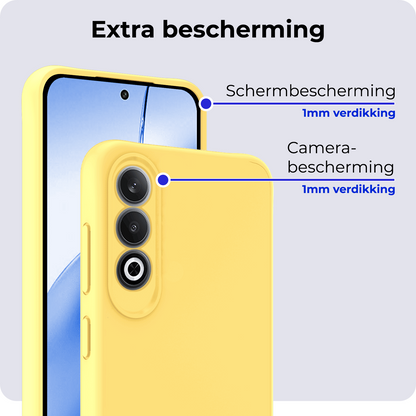 OnePlus Nord CE 4 Hoesje Siliconen Backcover Lichtgewicht - Geel