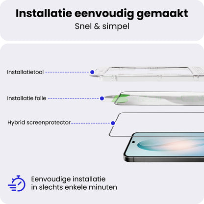 Samsung S26 Plus Screenprotector Flexibel Glas met Installatieframe