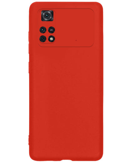 Poco M4 Pro 4G Hoesje Siliconen Backcover Lichtgewicht - Rood
