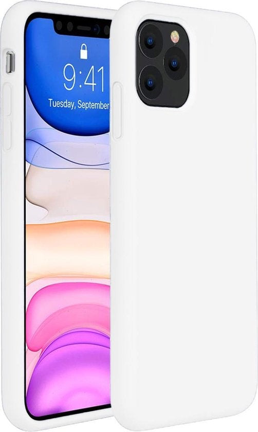 iPhone 11 Pro Max Hoesje Siliconen - Wit