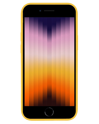 iPhone SE 2022 Hoesje Siliconen Backcover Lichtgewicht - Geel