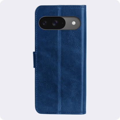 Google Pixel 10 Hoesje Bookcase Cover met Kaarthouder - Donkerblauw