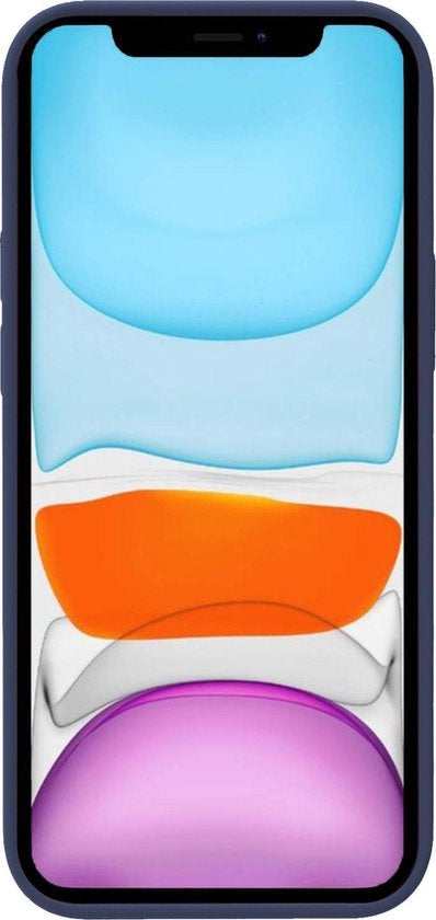 iPhone Xs Hoesje Siliconen - Donkerblauw