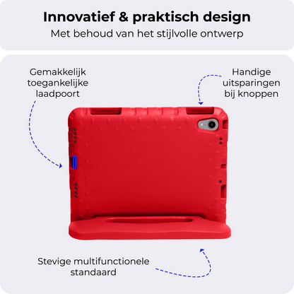 iPad Mini 7 Kinderhoes Shockabsorberend Foam - Rood