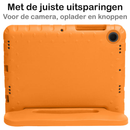 Samsung Galaxy Tab A8 Hoesje Kids Cover Bumper - Oranje