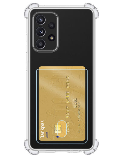 Samsung A23 Hoesje Kaarthouder Backcover Shockproof - Transparant