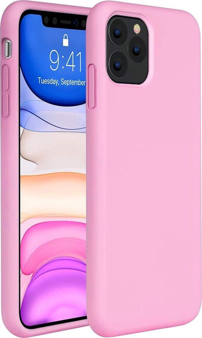 iPhone 11 Pro Hoesje Siliconen Backcover Lichtgewicht - Roze