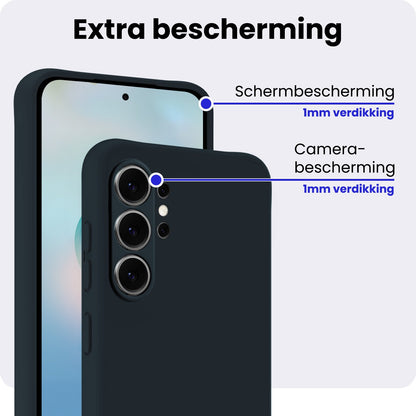 Samsung S26 Ultra Hoesje Siliconen Backcover Lichtgewicht - Donkerblauw