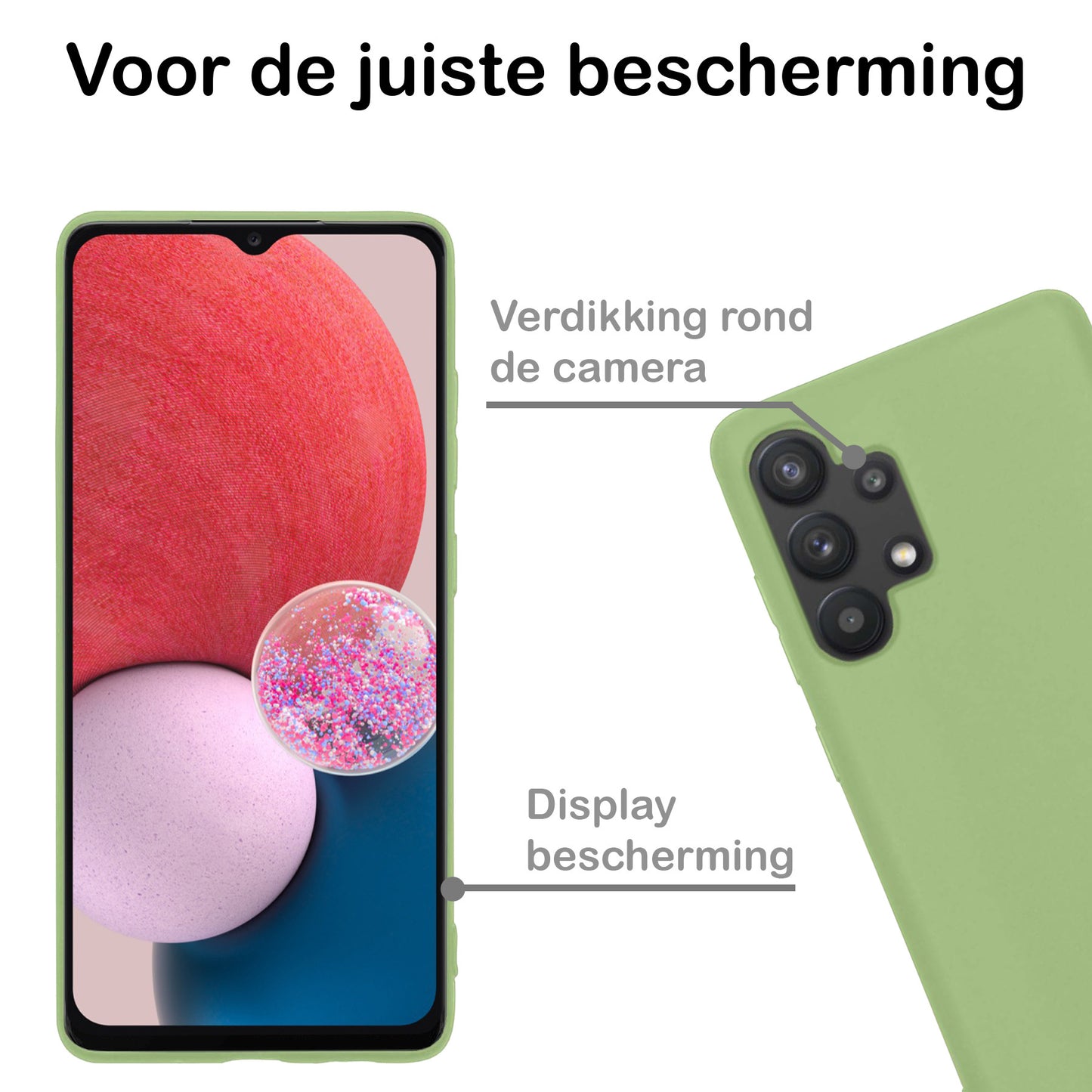 Samsung A13 4G Hoesje Siliconen - Groen