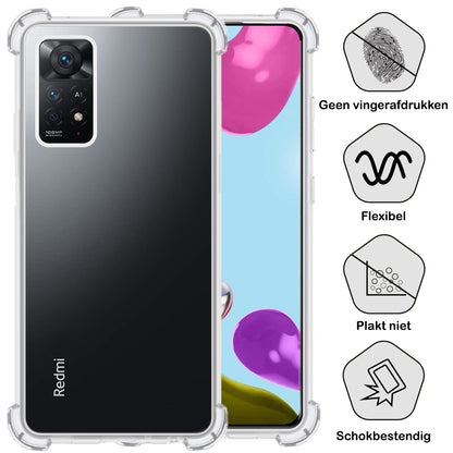 Xiaomi Redmi Note 11s Hoesje Shockproof Backcover Siliconen - Transparant