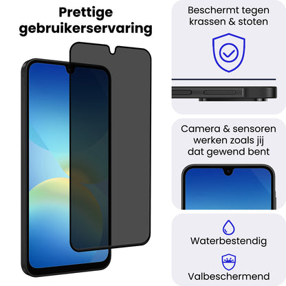 Samsung A26 Screenprotector Gehard Glas - Privacy