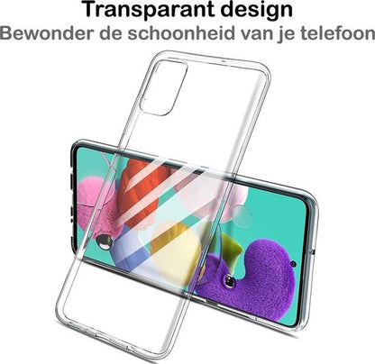 Samsung A71 Hoesje Siliconen Backcover Lichtgewicht - Transparant