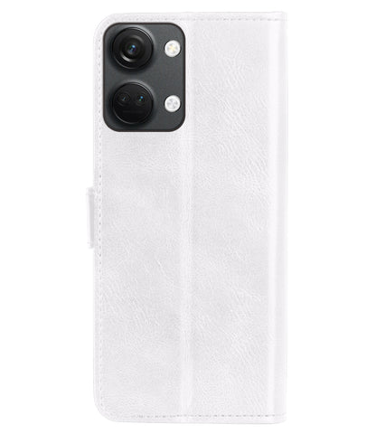 OnePlus Nord 3 Hoesje Bookcase Cover met Kaarthouder - Wit