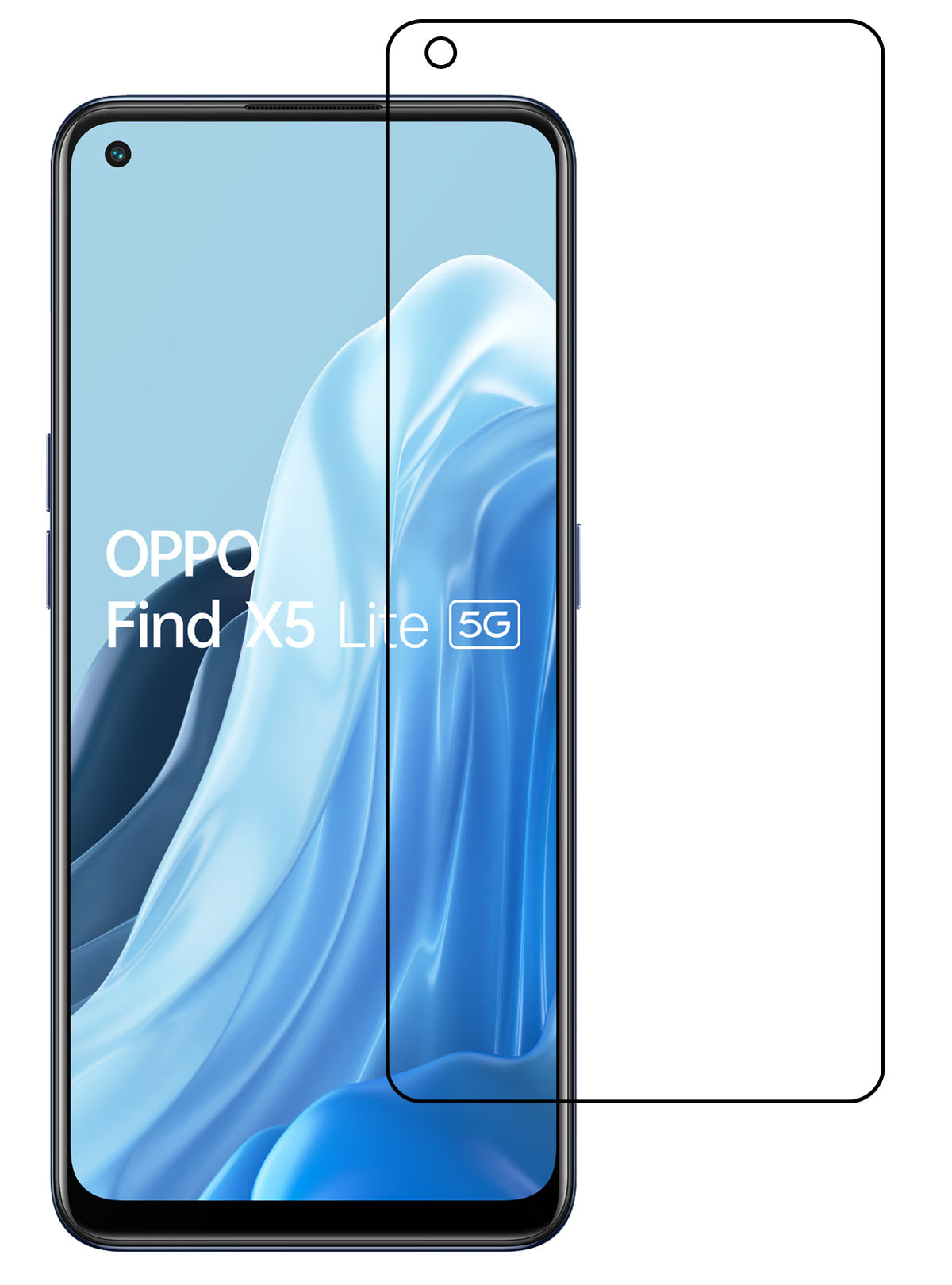 OPPO Find X5 Lite Screenprotector Tempered Glass