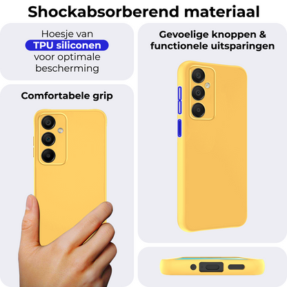 Samsung A16 Hoesje Siliconen Backcover Lichtgewicht - Geel