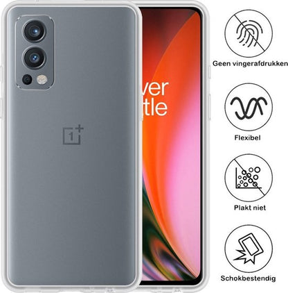 OnePlus Nord 2 Hoesje Siliconen Backcover Lichtgewicht - Transparant