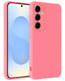 Samsung S25 FE Hoesje Siliconen Backcover Lichtgewicht - Lichtroze