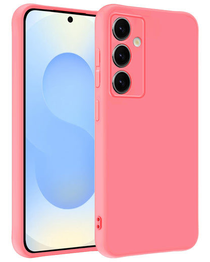 Samsung S25 FE Hoesje Siliconen Backcover Lichtgewicht - Lichtroze