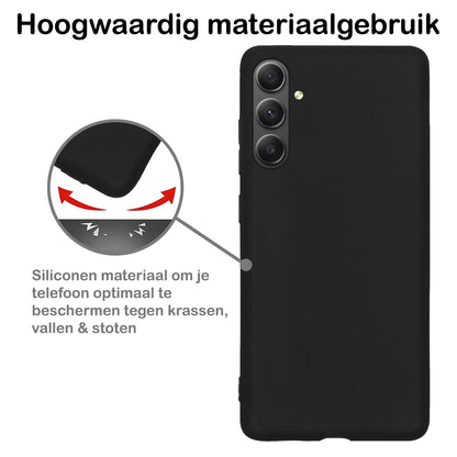 Samsung A54 Hoesje Siliconen Backcover Lichtgewicht - Zwart