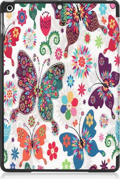 iPad 10.2 2019 Trifold Bookcase Hoes - Vlinders