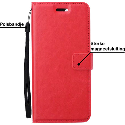 OnePlus Nord CE 3 Lite Hoesje Bookcase Cover met Kaarthouder - Rood