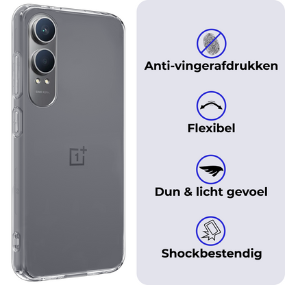 OnePlus Nord CE 4 Lite Hoesje Siliconen Backcover Lichtgewicht - Transparant