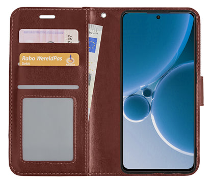 OnePlus Nord 3 Hoesje Bookcase Cover met Kaarthouder - Bruin