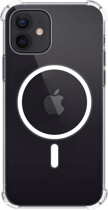 iPhone 12/12 Pro Hoesje Geschikt voor Magsafe Backcover Shockproof - Transparant