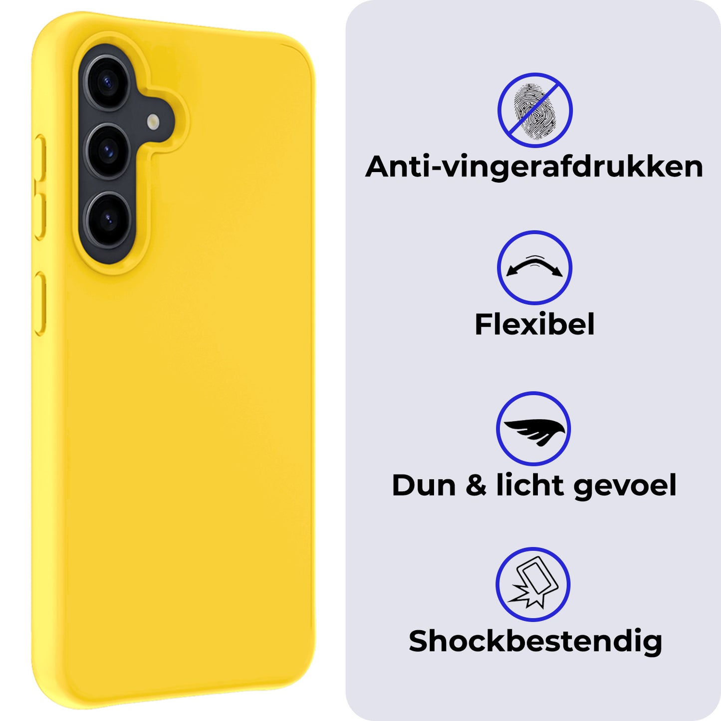 Samsung A55 Hoesje Siliconen - Geel