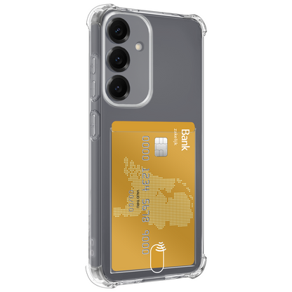Samsung S25 FE Hoesje Kaarthouder Backcover Shockproof - Transparant