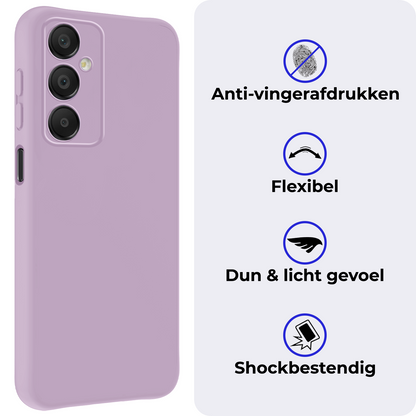 Samsung A16 Hoesje Siliconen Backcover Lichtgewicht - Lila