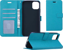 iPhone 11 Pro Hoesje Bookcase Cover met Kaarthouder - Turquoise