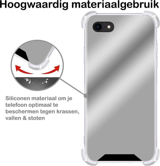 iPhone 7 Hoesje Shock Proof Siliconen - Zilver