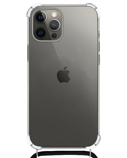iPhone 12 Pro Max Hoesje met Koord Backcover Shockproof - Transparant