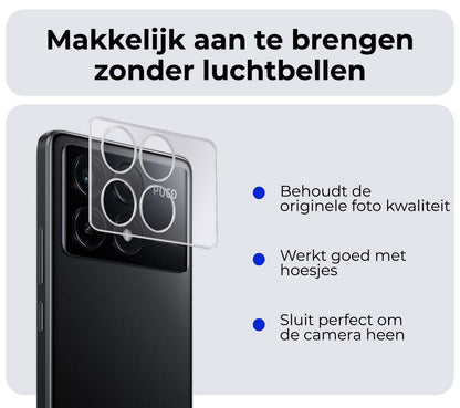 Xiaomi Poco X6 Pro 5G Camera Screenprotector Gehard Glas