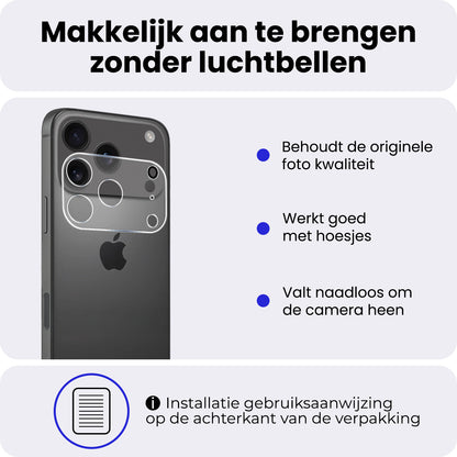 iPhone 17 Pro Camera Screenprotector Gehard Glas