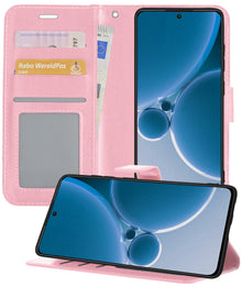 OnePlus Nord 3 Hoesje Bookcase Cover met Kaarthouder - Lichtroze