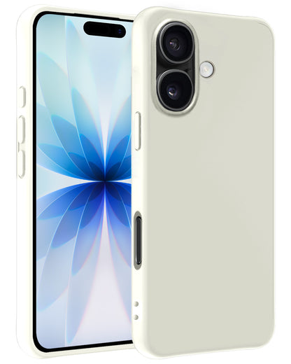 iPhone 17 Hoesje Siliconen Backcover Lichtgewicht - Wit