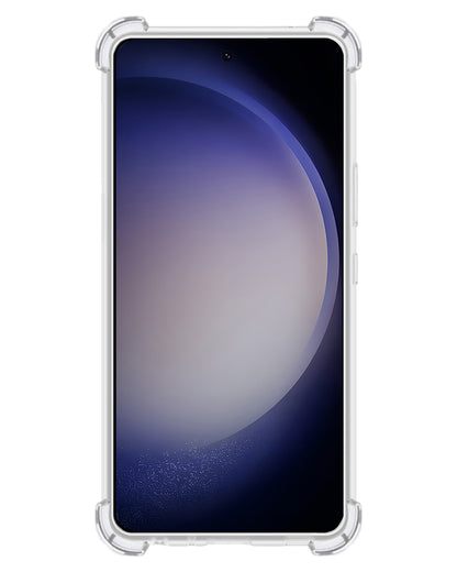 Samsung S23 Ultra Hoesje Kaarthouder Backcover Shockproof - Transparant