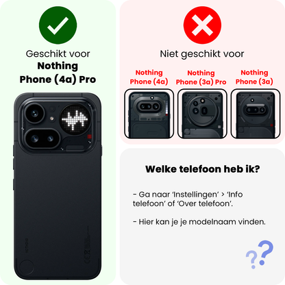 Nothing Phone 4a Pro Screenprotector Gehard Glas - Anti-kras