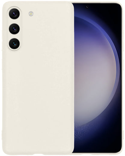 Samsung S23 Plus Hoesje Siliconen Backcover Lichtgewicht - Wit