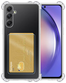 Samsung A54 Hoesje Kaarthouder Backcover Shockproof - Transparant