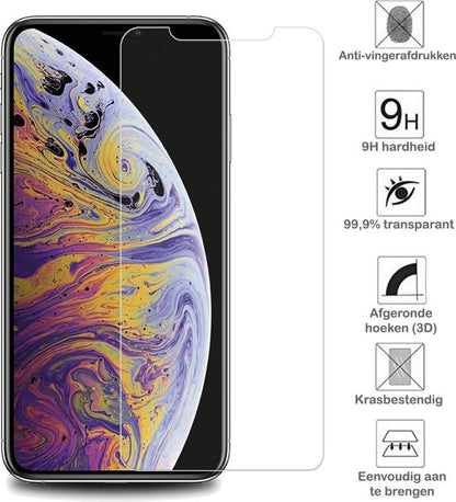 iPhone Xs Max Screenprotector Tempered Glass