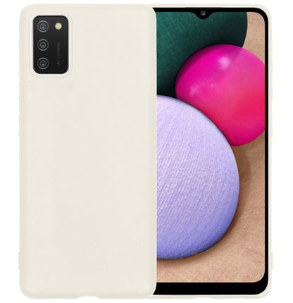 Samsung A03s Hoesje Siliconen Backcover Lichtgewicht - Wit