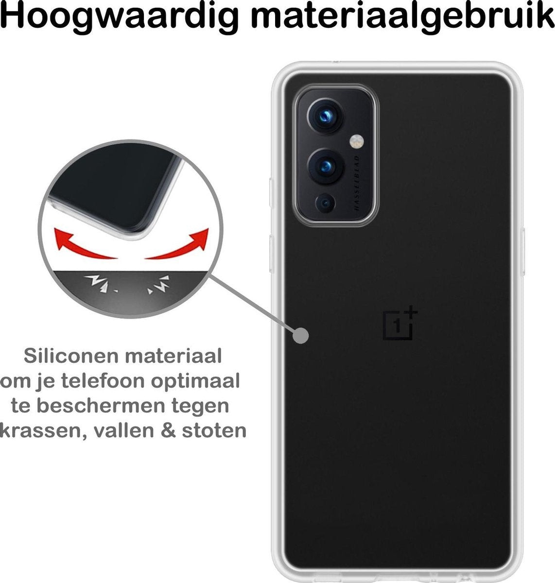 OnePlus 9 Hoesje Siliconen - Transparant