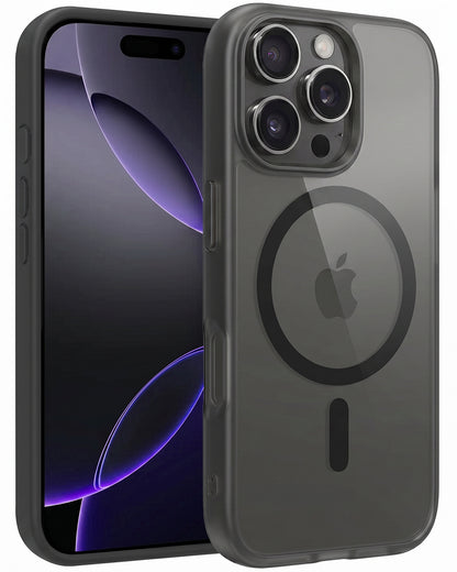 iPhone 16 Pro Hoesje Geschikt voor Magsafe Backcover Shockproof - Zwart