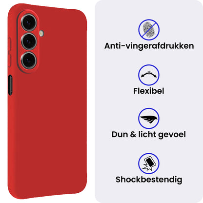 Samsung A27 Hoesje Siliconen Backcover Lichtgewicht - Rood