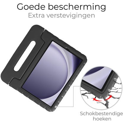 Samsung Galaxy Tab A9 Plus Kinderhoes Shockabsorberend Foam - Zwart